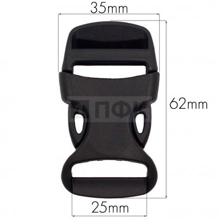 Фастекс Ф-25/6 (защелка-трезубец) ПФЛ 25мм цв черный (уп 1000шт) Фастекс Ф-25/6 (защелка-трезубец) ПФЛ 25мм цв черный (уп 1000шт)