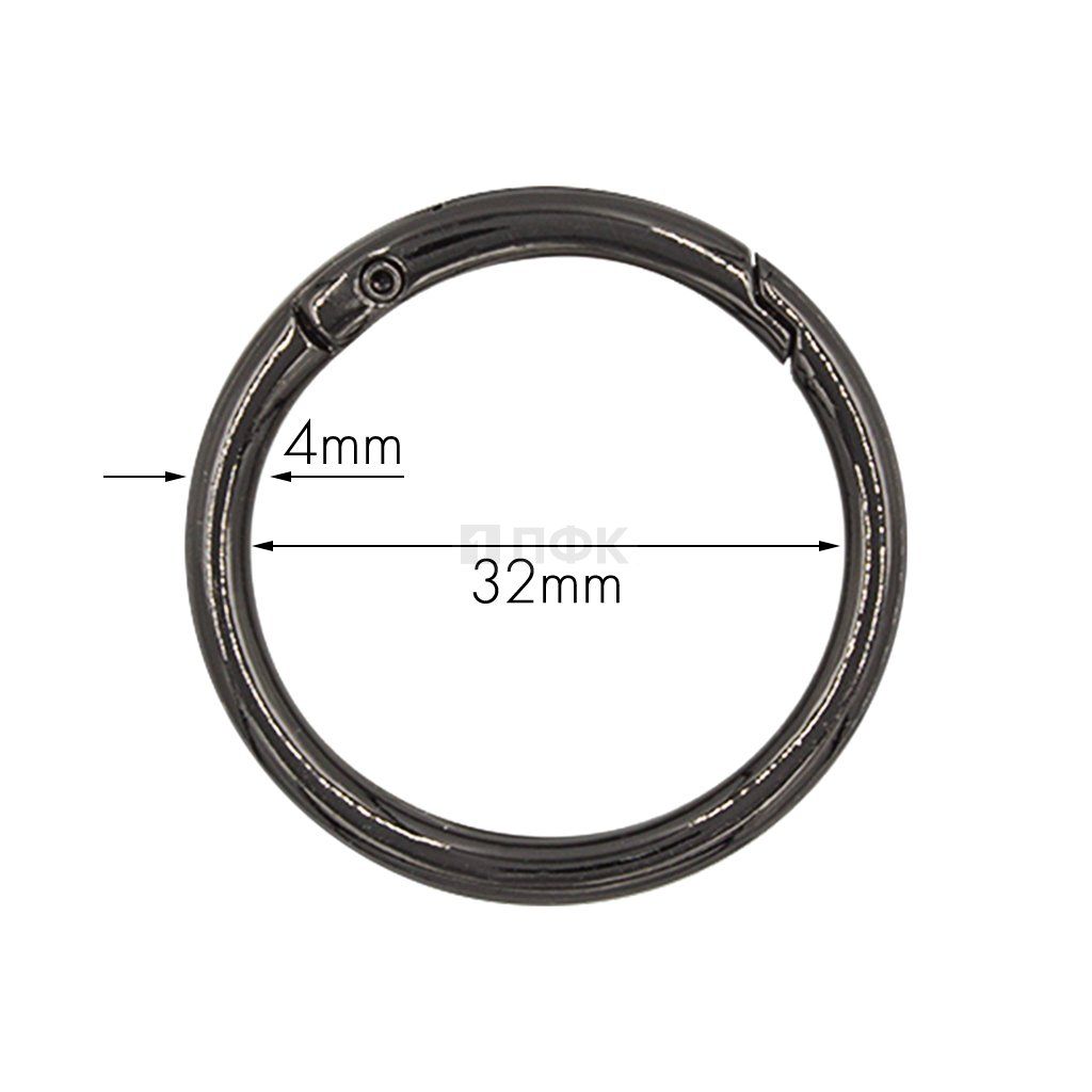 Кольцо металлическое 32мм 12384 цв никель темный (уп 200шт) — ПФКР Кольцо металлическое 32мм 12384 цв никель темный (уп 200шт)