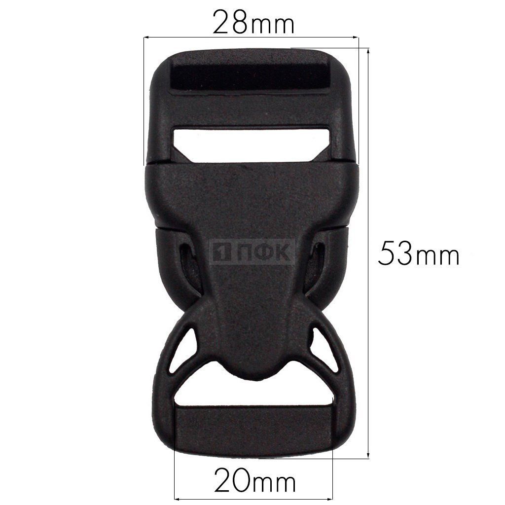 Фастекс НФ-20 (защелка-трезубец) ПА 20мм цв черный (уп 1000шт) — ПФКР Фастекс НФ-20 (защелка-трезубец) ПА 20мм цв черный (уп 1000шт)