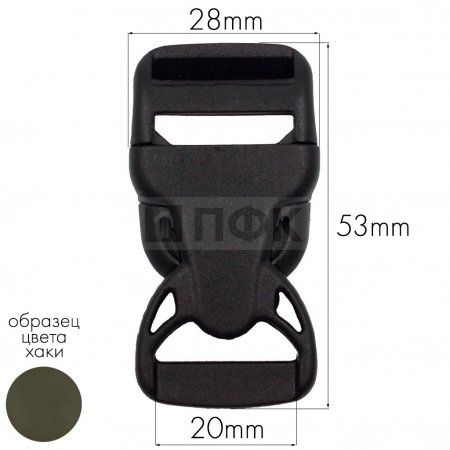 Фастекс НФ-20 (защелка-трезубец) ПФЛ 20мм цв хаки-471 (уп 1000шт) Фастекс НФ-20 (защелка-трезубец) ПФЛ 20мм цв хаки-471 (уп 1000шт)