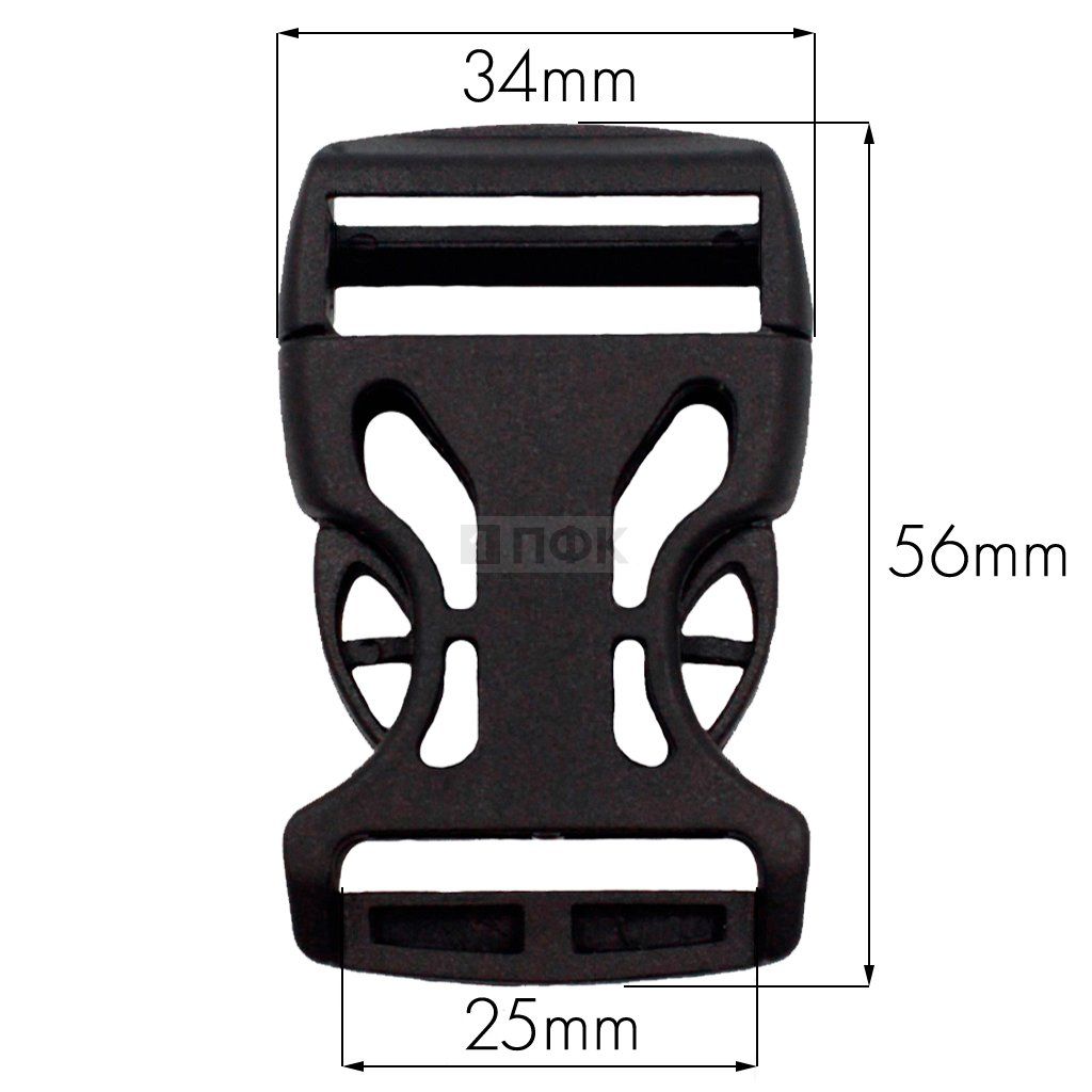 Фастекс Ф-25/3 (защелка-трезубец) ПА 25мм цв черный (уп 1000шт) — ПФКР Фастекс Ф-25/3 (защелка-трезубец) ПА 25мм цв черный (уп 1000шт)