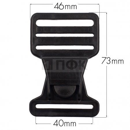 Фастекс Ф-40/5 (защелка-трезубец) ПФЛ 40мм цв черный (уп 1000шт) Фастекс Ф-40/5 (защелка-трезубец) ПФЛ 40мм цв черный (уп 1000шт)