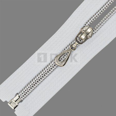 Молния спиральная (витая) тип 7 70см арт.0325 разъем цв 101 зв серебро (уп 100шт) Молния спиральная (витая) тип 7 70см арт.0325 разъем цв 101 зв серебро (уп 100шт)