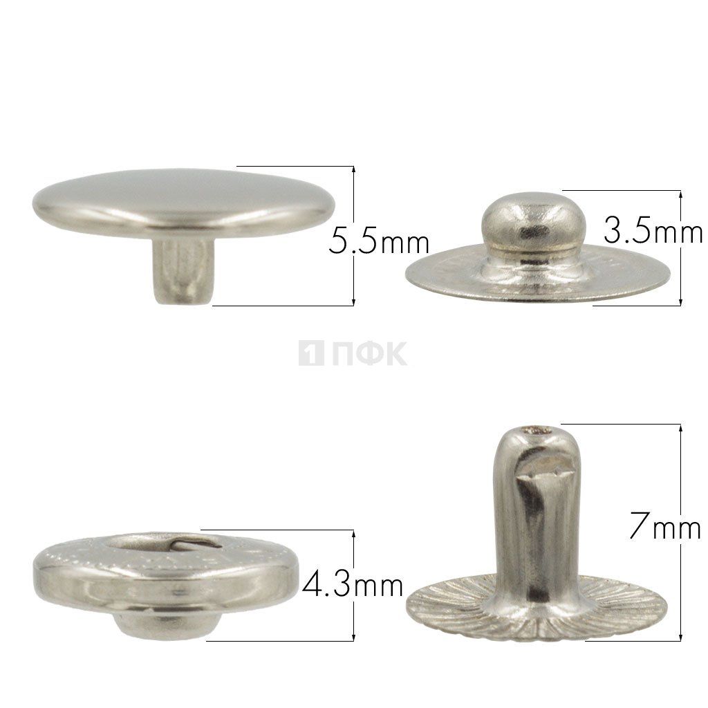 Кнопка для одежды 12,5мм Альфа нерж цв никель (уп 1440шт) NEW STAR — ПФКР Кнопка для одежды 12,5мм Альфа нерж цв никель (уп 1440шт) NEW STAR