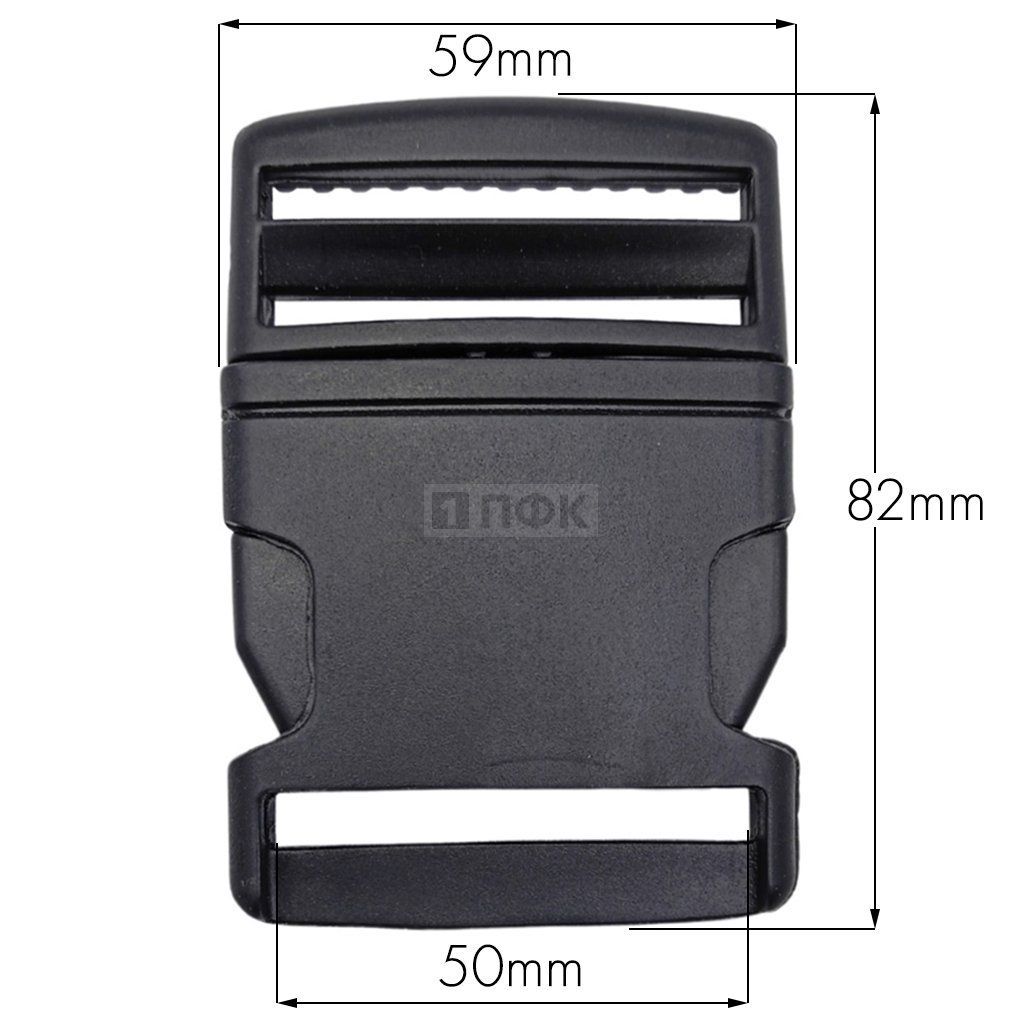 Фастекс (защелка-трезубец) арт.8921 ПП 50мм цв черный (уп 1000шт)