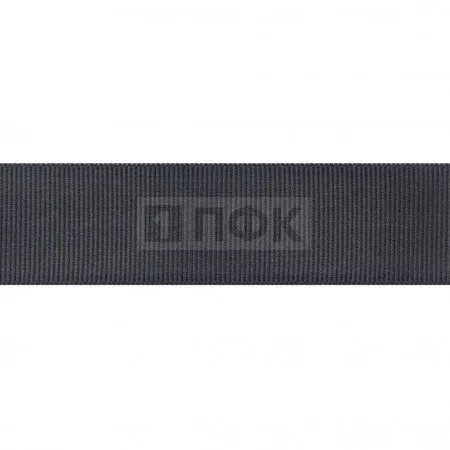 Лента репсовая (тесьма вешалочная) 30мм цв серый тем (уп 100м/1000м)
