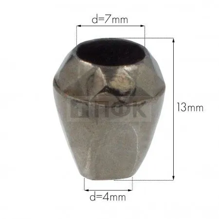 Наконечник для шнура пластик 8422 цв никель тем (уп 1000шт) Наконечник для шнура пластик 8422 цв никель тем (уп 1000шт)