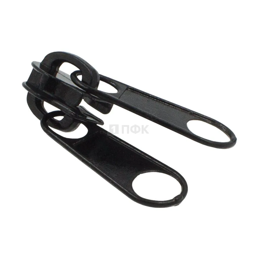 Бегунок для спиральной (витой) молнии тип 10 галант цв 322 черный (уп 250шт/2500шт) ДВОЙНОЙ 10 гр