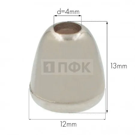 Наконечник для шнура пластик 8354 цв никель (уп 1000шт) Наконечник для шнура пластик 8354 цв никель (уп 1000шт)