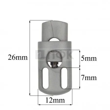 Фиксатор для шнура 27006-СС ПА цв серебро (уп 1000шт) Фиксатор для шнура 27006-СС ПА цв серебро (уп 1000шт)