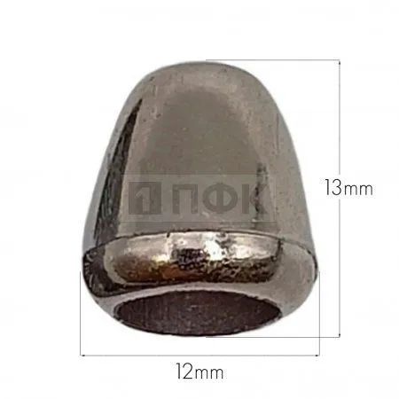 Наконечник для шнура пластик 8354 цв никель тем (уп 1000шт) Наконечник для шнура пластик 8354 цв никель тем (уп 1000шт)