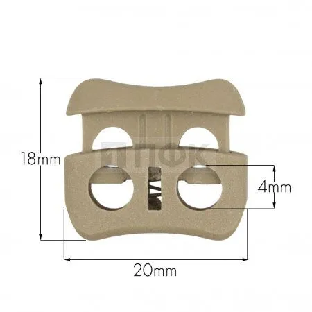 Фиксатор для шнура 107-Х ПП цв койот (уп 1000шт)