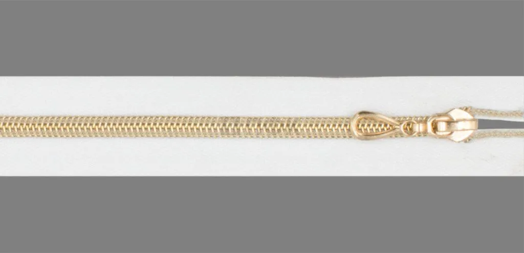 Молния спиральная (витая) тип 7 20см н/р цв 101 зв Rus Gold (уп 100шт)