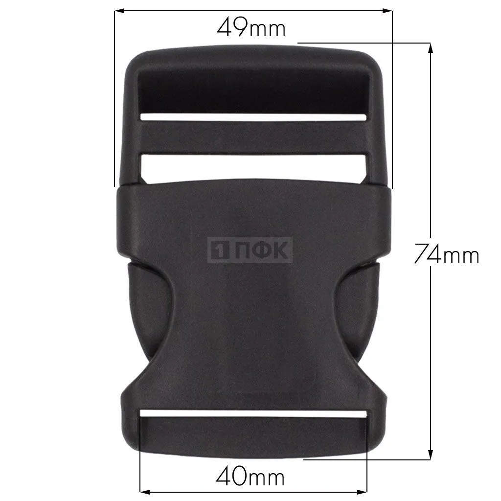 Фастекс A-40 (защелка-трезубец) ПФЛ 40мм цв черный (уп 1000шт)